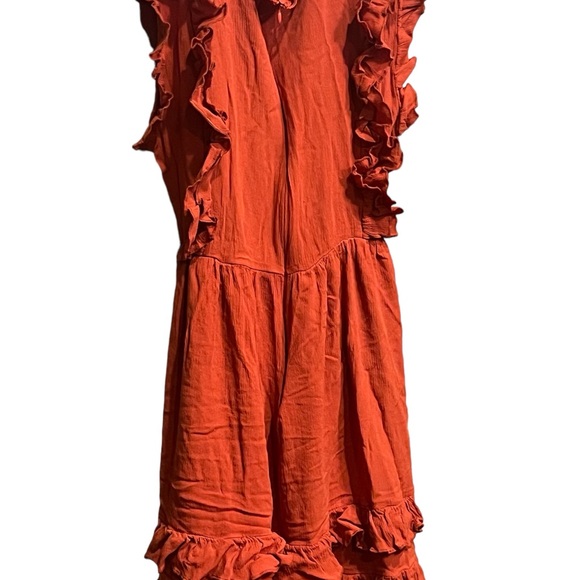 Orange Ruffle Dress - Picture 5 of 6